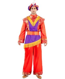 DISFRAZ DE PAJE REY BALTASAR ROJO Y MORADO PARA HOMBRE
