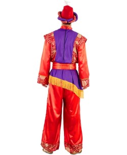 DISFRAZ DE PAJE REY BALTASAR ROJO Y MORADO PARA HOMBRE 2