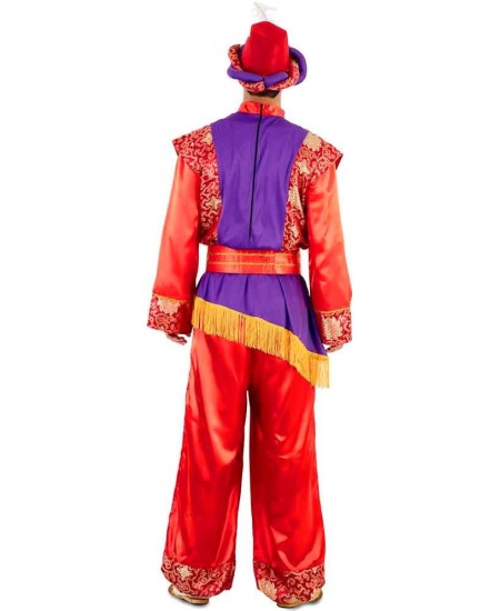 DISFRAZ DE PAJE REY BALTASAR ROJO Y MORADO PARA HOMBRE