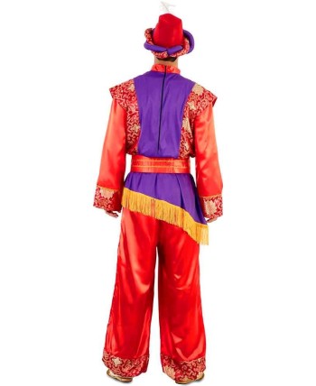 DISFRAZ DE PAJE REY BALTASAR ROJO Y MORADO PARA HOMBRE