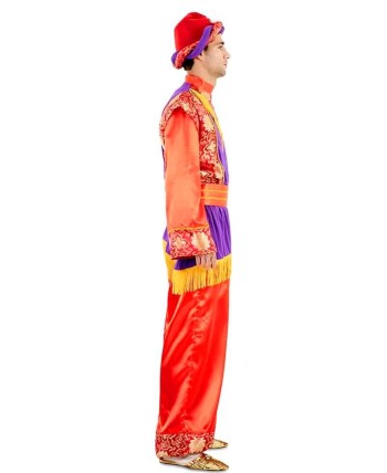 DISFRAZ DE PAJE REY BALTASAR ROJO Y MORADO PARA HOMBRE