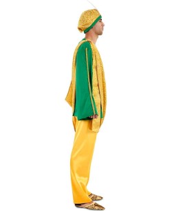 DISFRAZ DE PAJE REY GASPAR AMARILLO Y VERDE 2