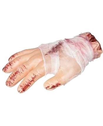 PIE O MANO AMPUTADO ENSANGRENTADO CON VENDA