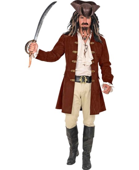 ABRIGO PIRATA MARRON DELUXE PARA HOMBRE