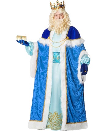 TRAJE REY MAGO MELCHOR AZUL DELUXE PARA HOMBRE