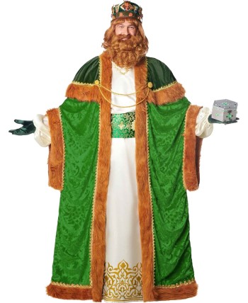 TRAJE REY MAGO GASPAR VERDE DELUXE