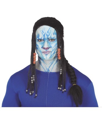 PELUCA INDIGENA CON ABALORIOS