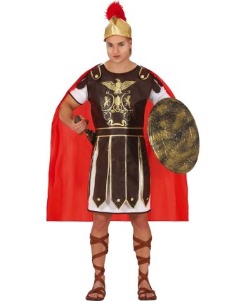 DISFRAZ DE GLADIADOR ROMANO CAPA ROJA PARA HOMBRE