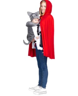 LOBITO PARA MOCHILA BEBE Y CAPA CAPERUCITA ROJA PARA BEBE