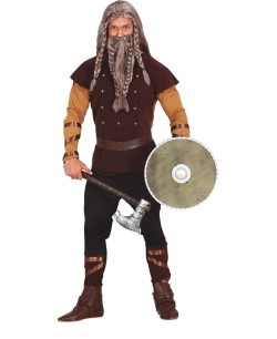DISFRAZ DE VIKINGO MARRON HOMBRE