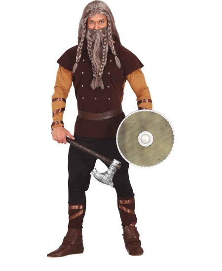 DISFRAZ DE VIKINGO MARRON PARA HOMBRE