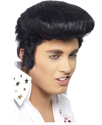 PELUCA ELVIS DELUXE CON TUPE Y PATILLAS
