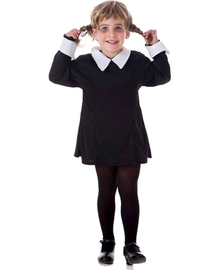 DISFRAZ DE MIERCOLES NEGRO PARA NIÑA