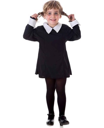 DISFRAZ DE MIERCOLES NEGRO PARA NIÑA