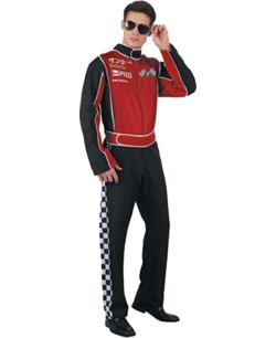 DISFRAZ DE PILOTO DE CARRERAS NEGRO PARA HOMBRE