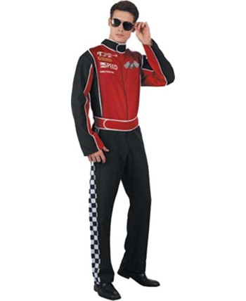 DISFRAZ DE PILOTO DE CARRERAS NEGRO PARA HOMBRE