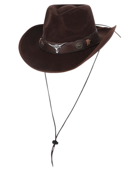 SOMBRERO VAQUERO MARRON BUFALO DELUXE