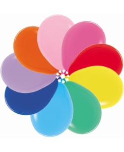 BOLSA 12 GLOBOS COLORES SURTIDOS