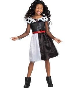 DISFRAZ DE CRUELLA DE VILL PARA NIÑA