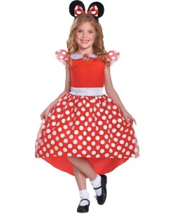 DISFRAZ DE MINNIE MOUSSE ROJO PARA NIÑA