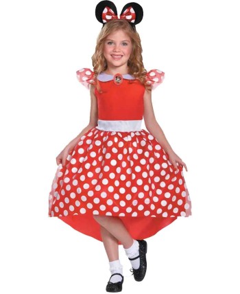 DISFRAZ DE MINNIE MOUSSE ROJO PARA NIÑA