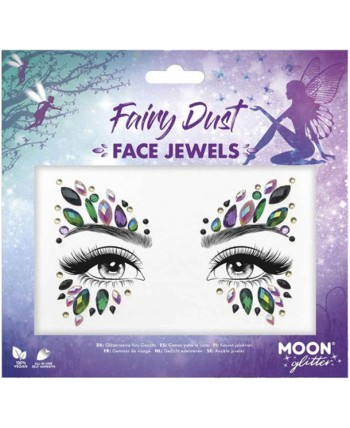 GEMMAS ADHESIVAS FORMAS ALARGADAS LILA Y VERDE