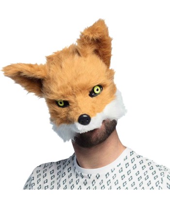 CARETA ZORRO PELUCHE CON GOMA