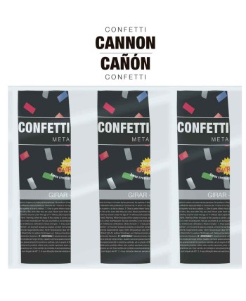 CAÑON CONFETTI MULTICOLOR 3 UNIDADES