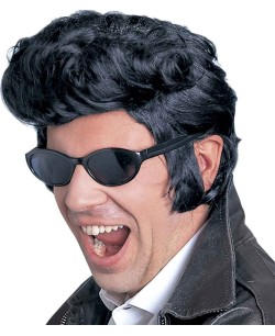 PELUCA ELVIS CON TUPE Y PATILLAS