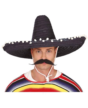 SOMBRERO MEJICANO NEGRO GRANDE