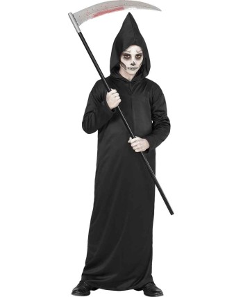 TUNICA NEGRA CON CAPUCHA INFANTIL