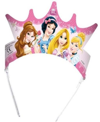 TIARA PRINCESAS GLAMOUR 6 UNIDADES