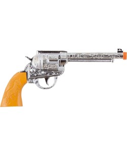 PISTOLA VAQUERO PLATEADA