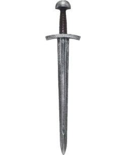 ESPADA MEDIEVAL PLATEADA ENVEJECIDA