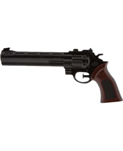PISTOLA VAQUERO LARGA MARRON Y NEGRA