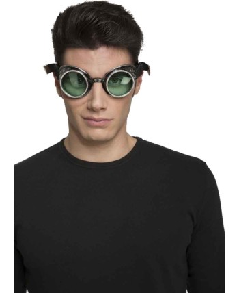 GAFAS STEAMPUNK CRISTALES VERDES