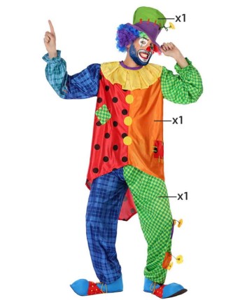 DISFRAZ DE PAYASO FRAC PARA HOMBRE