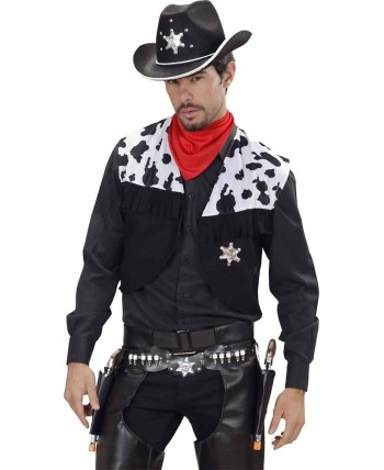 CARTUCHERA DOBLE NEGRA SIN PISTOLAS