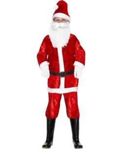 DISFRAZ DE PAPA NOEL CON BARBA PARA NIÑO