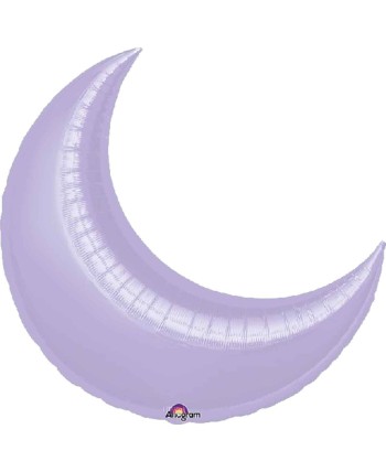 GLOBO DE HELIO LUNA LILA METALIZADO