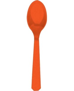 CUCHARILLAS NARANJAS 10 UNIDADES PLASTICO