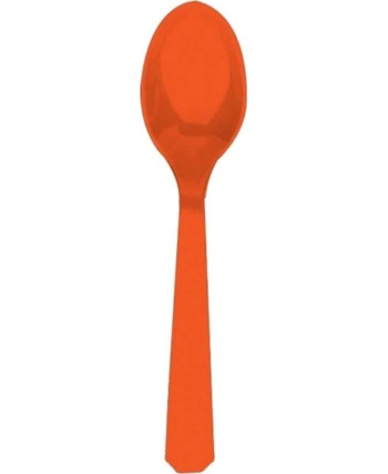 CUCHARILLAS NARANJAS 10 UNIDADES PLASTICO