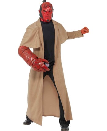 DISFRAZ DE HELLBOY CON BRAZO GIGANTE ROJO