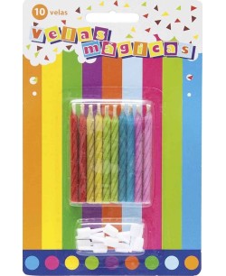 VELAS MAGICAS 10 UNIDADES