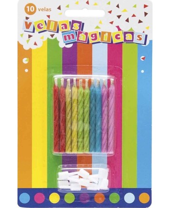 VELAS MAGICAS 10 UNIDADES