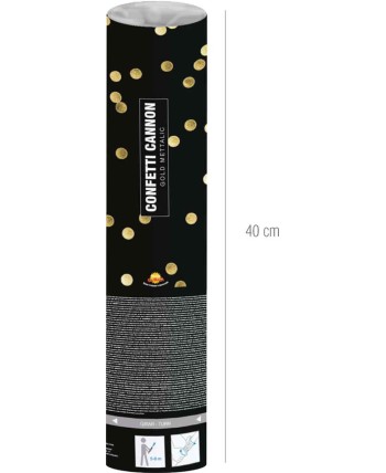 CAÑON DE CONFETTI DORADO