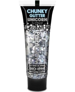 PURPURINA CHUNKY CON GEL PLATA FIEBRE DISCO