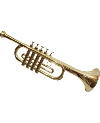 TROMPETA PLASTICO DORADA
