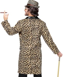 DISFRAZ AÑOS 80 ABRIGO LEOPARDO 2