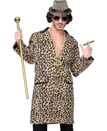 DISFRAZ AÑOS 80 ABRIGO LEOPARDO